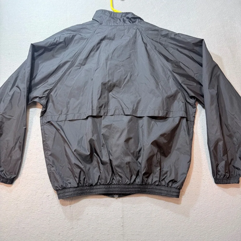 Adidas Windbreaker Jacket XL, Black, Full Zip, Logo, Athletic /‎ Sportswear